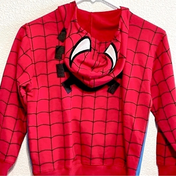 NWT Marvel Boys Spider Man Hoodie Full Zipper Jacket Size S - 6/7 - Picture 3 of 9